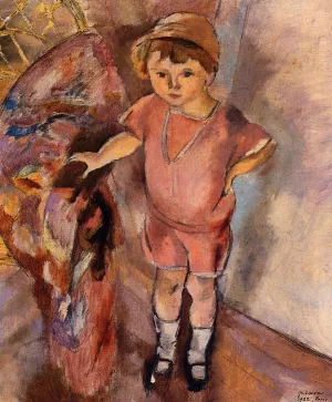 Young Boy painting by Jules Pascin