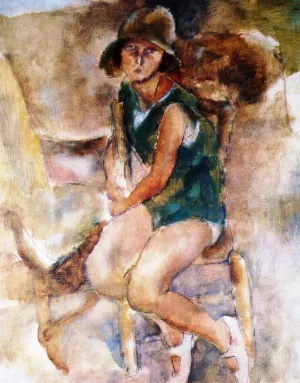 Young Woman Oil painting by Jules Pascin