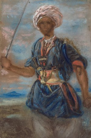 A Turk by Jules-Robert Auguste Oil Painting