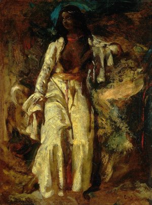 Nubian Woman by Jules-Robert Auguste Oil Painting