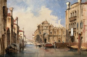 The Scuola di San Marco by Jules-Romain Joyant Oil Painting