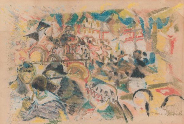 Cafe-chantant  by Jules Schmalzigaug - Hand-Painted Oil Painting Reproduction
