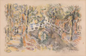 Canal with Bridge by Jules Schmalzigaug Oil Painting