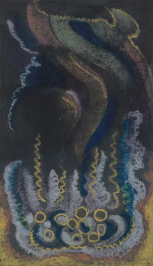 Meduse et trainee verte by Jules Schmalzigaug Oil Painting