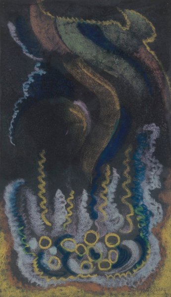 Meduse et trainee verte by Jules Schmalzigaug - Hand-Painted Oil Painting Reproduction
