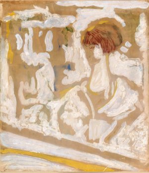 Pale Face with Red Hair by Jules Schmalzigaug Oil Painting