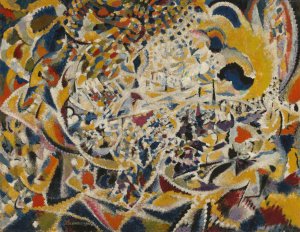Rhythm of Light Waves; Street + Sun + Crowd by Jules Schmalzigaug Oil Painting
