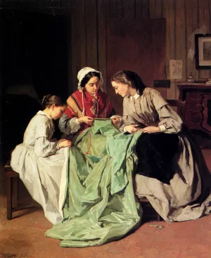 The Ball Gown painting by Jules Trayer