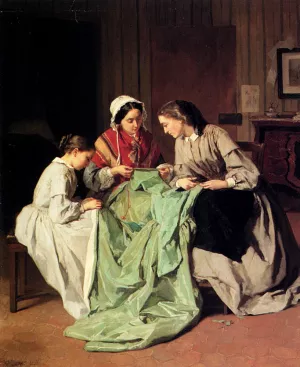 The Ball Gown by Jules Trayer Oil Painting