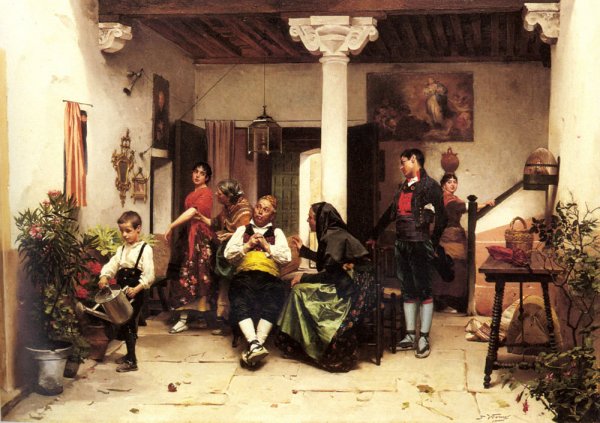 Main Product Photo of A Proposal of Marriage Painting by Jules Worms