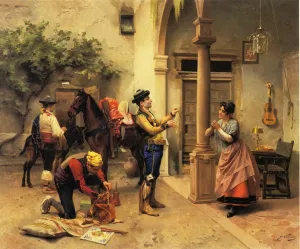The Golden Necklace painting by Jules Worms