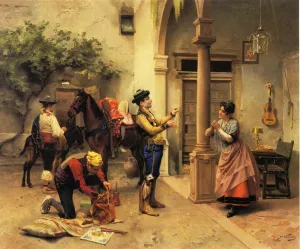 The Golden Necklace Oil painting by Jules Worms