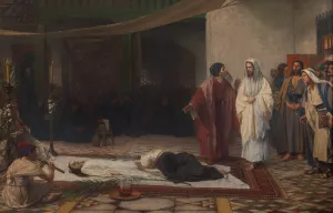 Jairus' Daughter by Juliaan De Vriendt Oil Painting