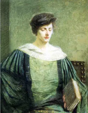 A Follower of Grolier painting by Julian Alden Weir