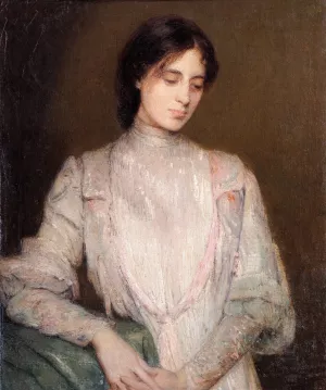 A Gentlewoman by Julian Alden Weir Oil Painting