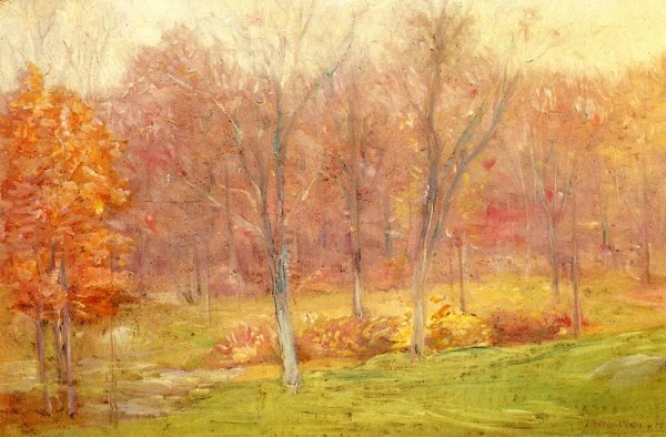 Main Product Photo of Autumn Rain Painting by Julian Alden Weir