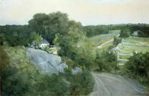 Green Hills and Farmland Oil painting by Julian Alden Weir