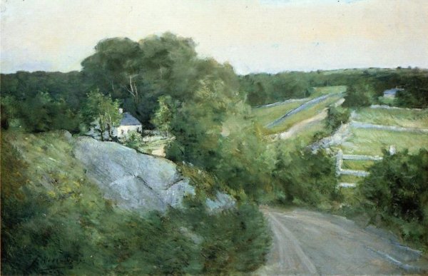 Main Product Photo of Green Hills and Farmland Painting by Julian Alden Weir