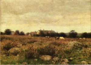 Houses in Pasture painting by Julian Alden Weir
