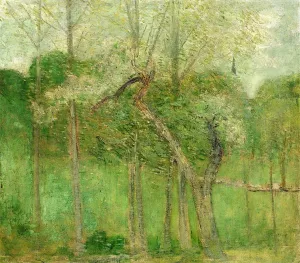 Landscape with Steeple, Wyndham by Julian Alden Weir Oil Painting