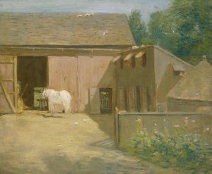 New England Barnyard by Julian Alden Weir Oil Painting