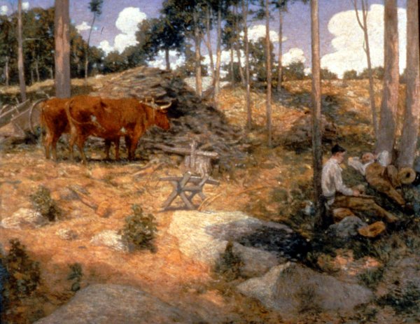 Main Product Photo of Noonday Rest in New England Painting by Julian Alden Weir