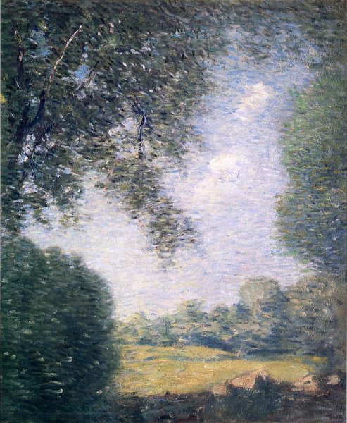 Overhanging Trees by Julian Alden Weir - Hand-Painted Oil Painting Reproduction