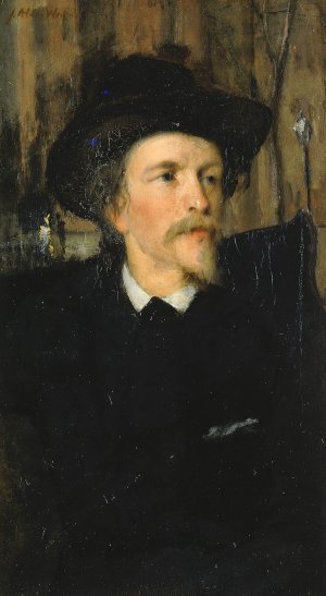 Portrait of Wyatt Eaton by Julian Alden Weir Oil Painting
