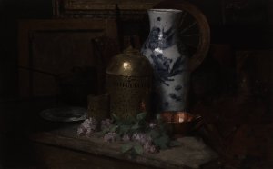 Still Life in the Studio by Julian Alden Weir Oil Painting