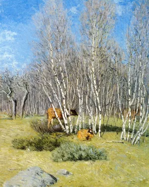 The Birches by Julian Alden Weir Oil Painting