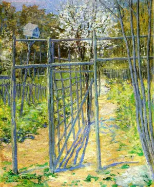 The Grey Trellis by Julian Alden Weir - Oil Painting Reproduction