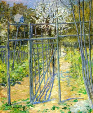 The Grey Trellis by Julian Alden Weir Oil Painting