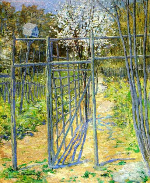 Main Product Photo of The Grey Trellis Painting by Julian Alden Weir