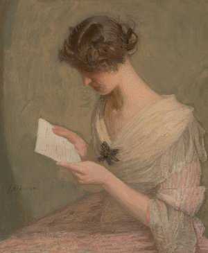The Letter by Julian Alden Weir Oil Painting