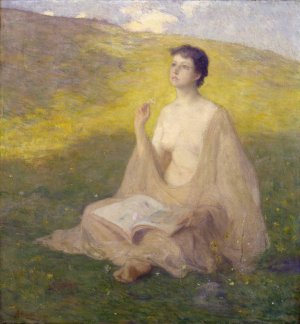 The Open Book by Julian Alden Weir Oil Painting