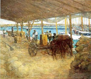 The Wharves, Nassau by Julian Alden Weir Oil Painting