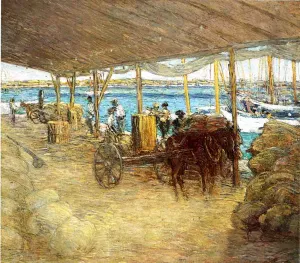 The Wharves, Nassau by Julian Alden Weir - Oil Painting Reproduction