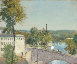 U.S. Thread Company Mills,Willimantic,Connecticut by Julian Alden Weir Oil Painting