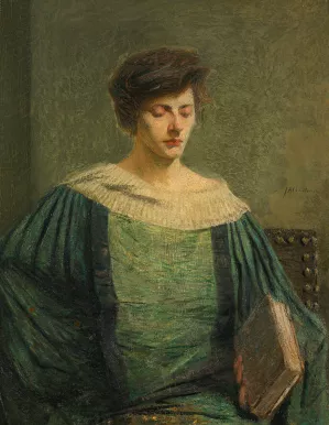Woman Reading Oil painting by Julian Alden Weir