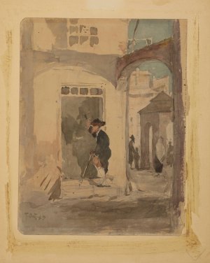 Beadle knocking at the door by Julian Falat Oil Painting