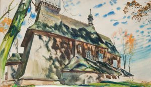 Church in Osiek by Julian Falat Oil Painting