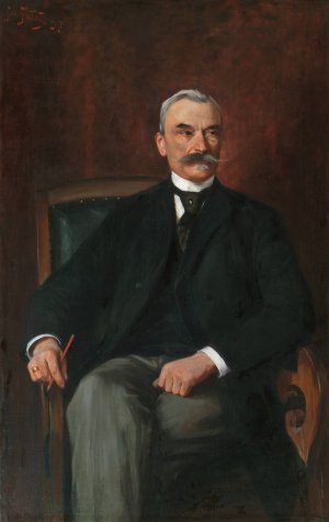 Dr. Stanislaus Ritter von Madeyski by Julian Falat Oil Painting