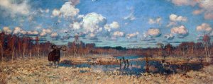 Elk by Julian Falat Oil Painting