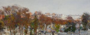 Montmartre Cemetery in Paris by Julian Falat Oil Painting
