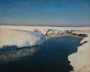 Snow Oil painting by Julian Falat