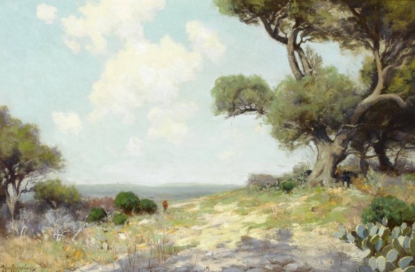 In the Hills, Southwest Texas  by Julian Onderdonk - Hand-Painted Oil Painting Reproduction