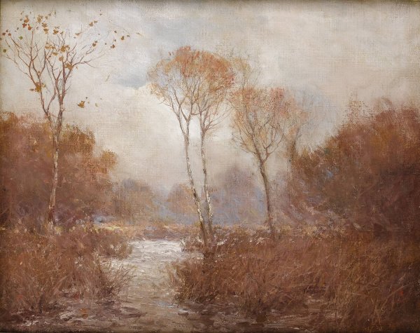 October Landscape by Julian Onderdonk - Hand-Painted Oil Painting Reproduction