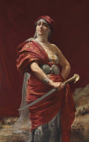 La Tragedienne by Julian Russel Story Oil Painting