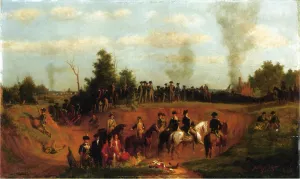 American Battle Scene by Julian Scott - Oil Painting Reproduction