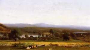 Farm on the Hudson by Julie Beers Oil Painting